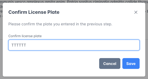 Step 4: Confirm License Plate Number