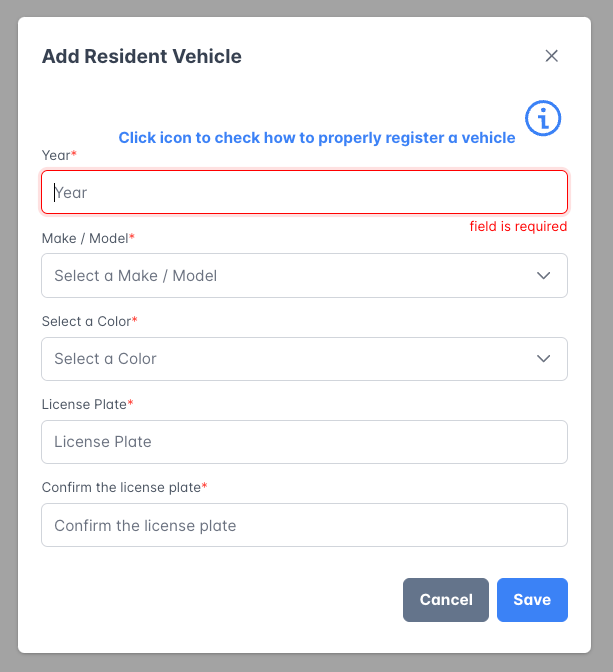 Step 3: Enter Vehicle Details